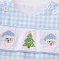 Blue Christmas Santa Embroidery Boy Jonjon Honeydew