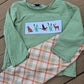 Green Hunting Duck Embroidery Boy Set Honeydew