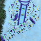 Mardi Gras Embroidery Girl Pajamas Honeydew