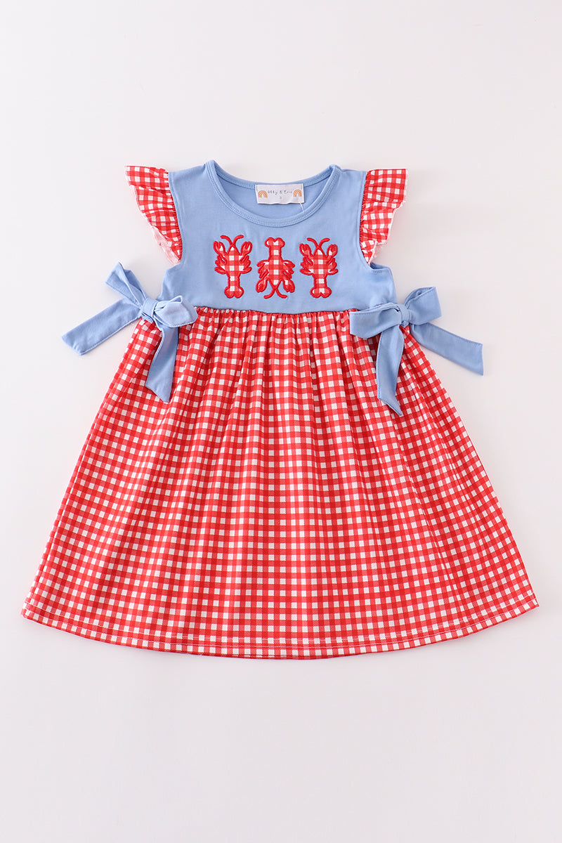 Crawfish Applique Girl Dress Magic Group