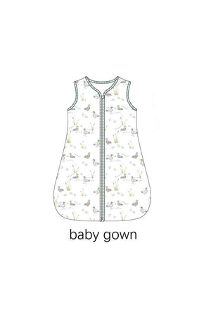 Sage Duck One Size Infant Zip Up Gown Magic Group