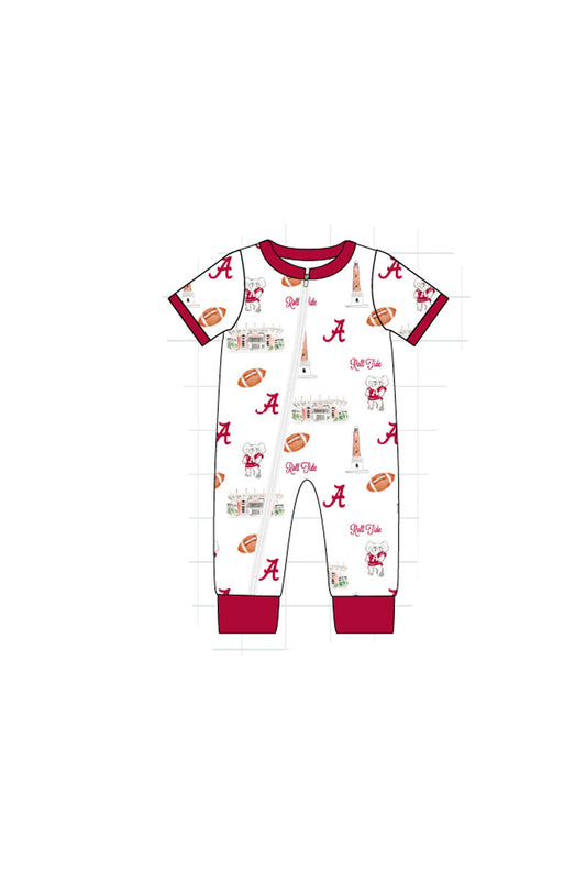 P006 - Alabama Boy Romper Pajamas - ETA Mid September Magic Group