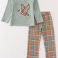 Sage Duck Applique Plaid Boy Set Magic Group