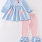 Blue Valentine Puppy Heart 2 Pc Girl Set Honeydew