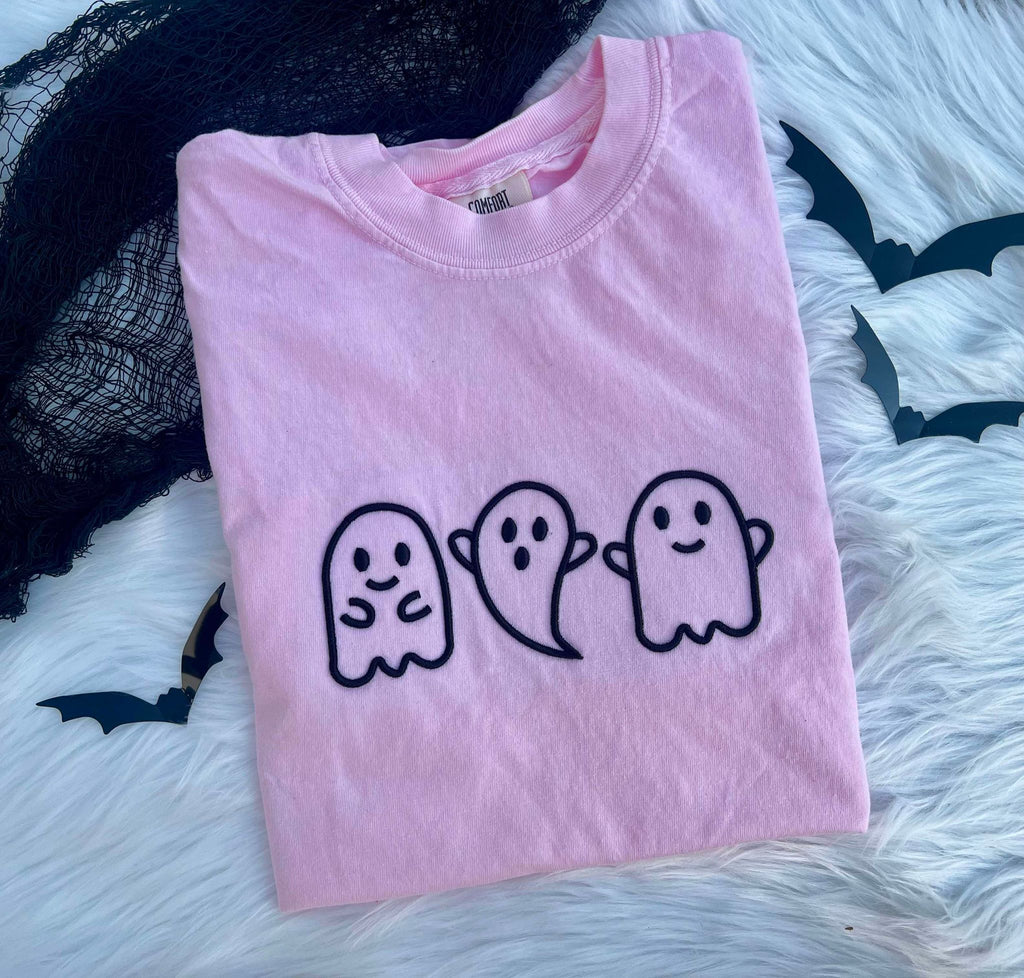 3D Puffy Triple Ghost Short Sleeve Tee Southern Trade Wholesale