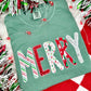 Red/Green Farmhouse Merry Comfort Colors Short Sleeve Shirt - eta early November Southern Trade Wholesale