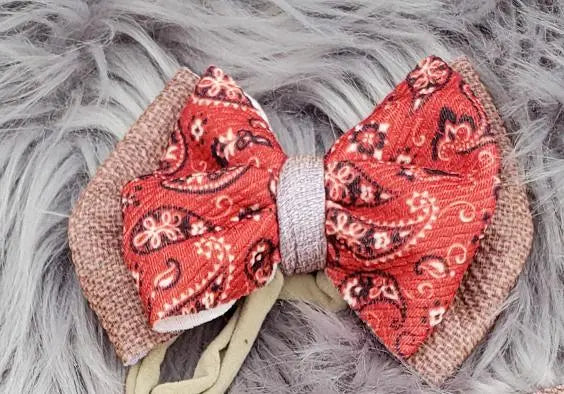 Burlap and Bandana Bow southernsweetpea